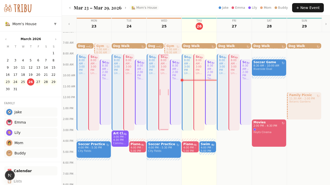 Tribu — Family Calendar project screenshot
